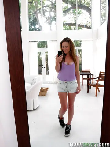 Sam Summers – Brunette PAWG in Lingerie and Shorts Spreads Her Pussy