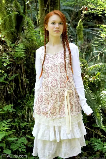 Skinny Redhead Does Nude Yoga in the Forest