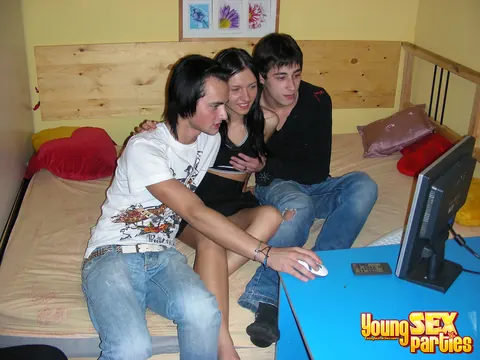 Sasha Rose: Skinny Russian Brunette Takes Two Men in a Threesome – photo 2 of 20