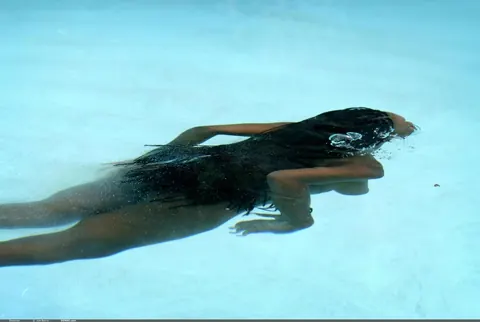 Deserea: Ebony Brunette Flaunts Her Big Natural Tits Poolside – photo 14 of 20