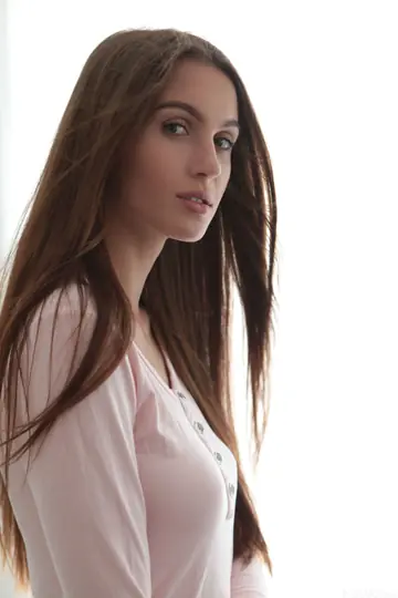 Tall Brunette with Big Natural Tits Strips Out of Her Dress