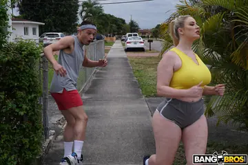 Jenna Starr – Thick Blonde MILF Rides Her Neighbor Outdoors