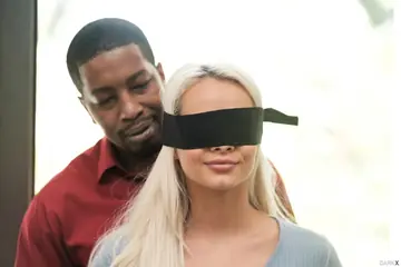 Elsa Jean – Blonde Spreads Her Shaved Pussy for Interracial Sex