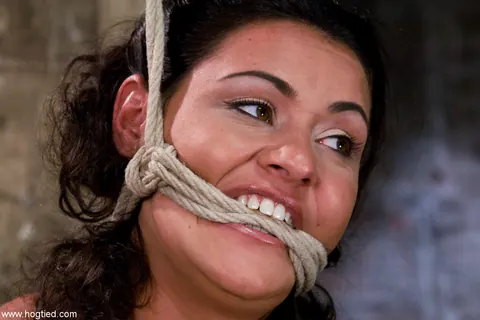 Charley Chase: Petite Latina Strips, Gets Bound and Uses a Dildo – photo 15 of 21