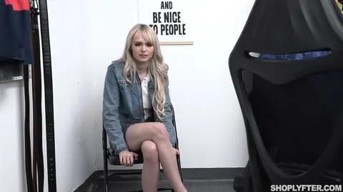 Lilly Bell: Slim Blonde Takes Anal Over Desk in Shorts – photo 2 of 21