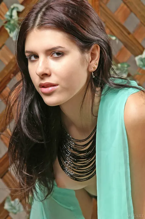 Tall Russian Brunette Removes Her Sheer Top – photo 6 of 21