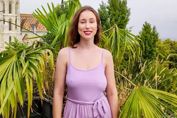 Berta Lusty – Tall Redhead with Big Natural Tits Fucks on the Balcony POV