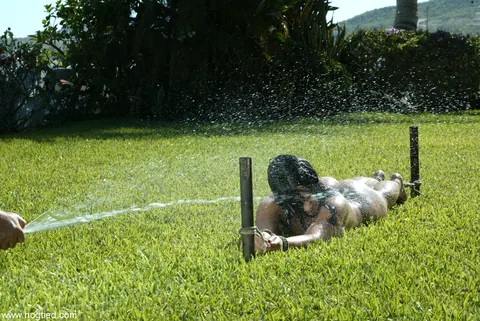 Dee Williams: Busty MILF and Skinny Babe Bound and Spread Outdoors – photo 20 of 21