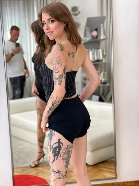 Eden Ivy: Tattooed Brunette Gives a Blowjob Then Takes Anal Doggy Style – photo 1 of 15