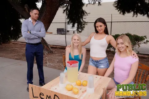 Chloe Couture: Blonde and Brunette Latinas Give a Handjob Outdoors – photo 4 of 20