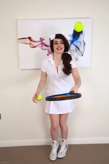 Victoria Porter – Redhead in a Costume Uniform Spreads Her Hairy Pussy