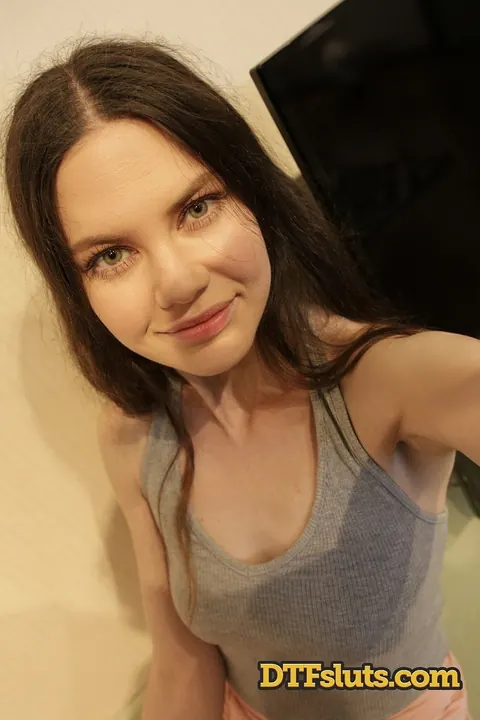 Amanda Clarke: Two Brunettes with Natural Tits Pose for a Threesome Selfie – photo 16 of 20