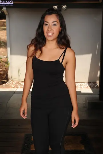 Luzbel Bugatti – PAWG Brunette Latina Strips Out of Her Spandex Shorts on the Patio