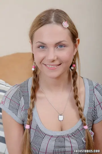 Susan Eubanks – Blonde with Pigtails Takes Anal and a Cumshot