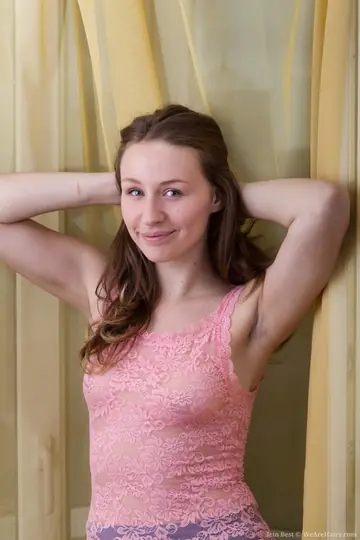 Jein Best – Slim Brunette in a Skirt and Pantyhose Spreads Her Hairy Pussy