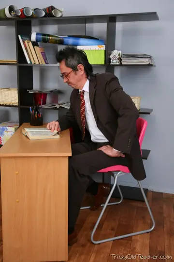 Petite Slim Brunette in Pigtails Fucks Doggy Style in the Office