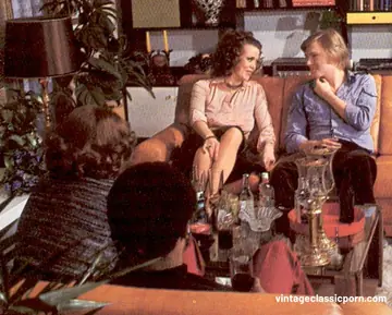 Curly Women Join a Black Man for Wild Interracial Orgy on the Sofa