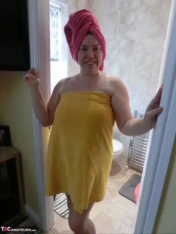 Thick Blonde MILF Masturbates with a Vibrator in Lingerie and Stockings