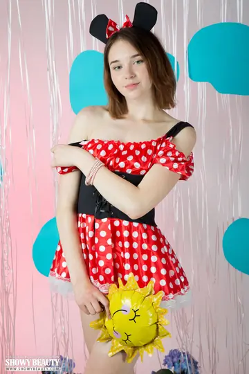 Slava – Petite Brunette Spreads Her Shaved Pussy in Socks