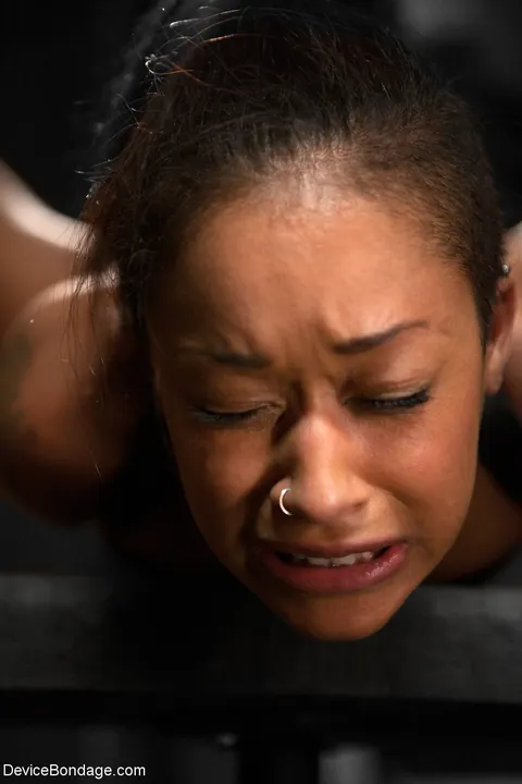 Skin Diamond: Ebony MILF Endures Device Bondage and Vibrator Play – photo 16 of 21
