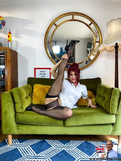 Atlanta Moreno: Busty British Redhead in Uniform Keeps Heels On for Sex – photo 14 of 21