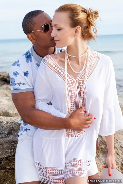 Belle Claire: Tall Czech Blonde Takes Interracial Anal on the Beach – photo 20 of 21