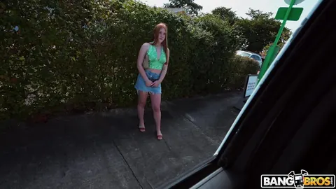 Harper Red: Thick Redhead Rides a Partner in the Car for a Cumshot – photo 4 of 21