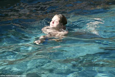 Brooke Bound: Mature Blonde and Brunette MILFs Explore Bondage by the Pool – photo 6 of 20