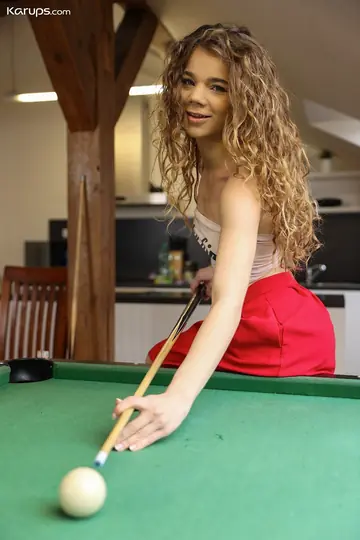 Sabrina Spice – Thick Blonde with Curly Hair Sucks and Rides on a Chair and Table