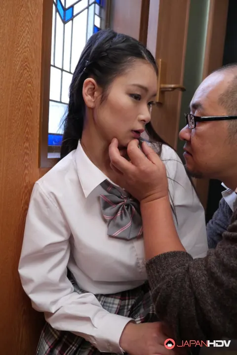 Ako Nishino: Japanese Brunette in Uniform Sucks, Strokes and Fucks – photo 5 of 20