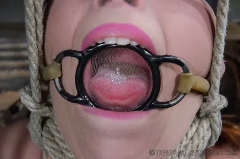 Bella Rossi: Redhead MILF Bound and Spread with a Mouth Spreader – photo 3 of 10