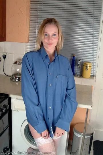 All Ruth – Busty British Blonde Uses a Dildo in the Kitchen