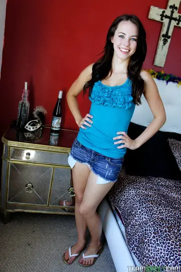 Veronica Radke – Skinny Brunette Strips and Reveals Her Tattooed Body