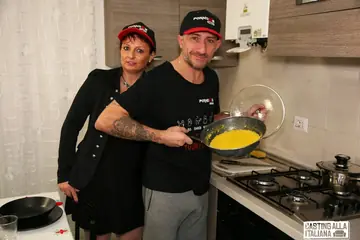 Busty Italian Redhead Gives a Blowjob Before Getting Fucked