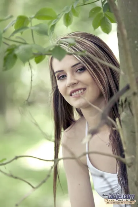 Timea Bela: Petite Brunette Gets Fucked by an Older Man in the Forest – photo 1 of 20
