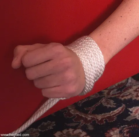 Melissa Ashley: Tattooed Brunette Bound and Spread in BDSM Session – photo 11 of 20