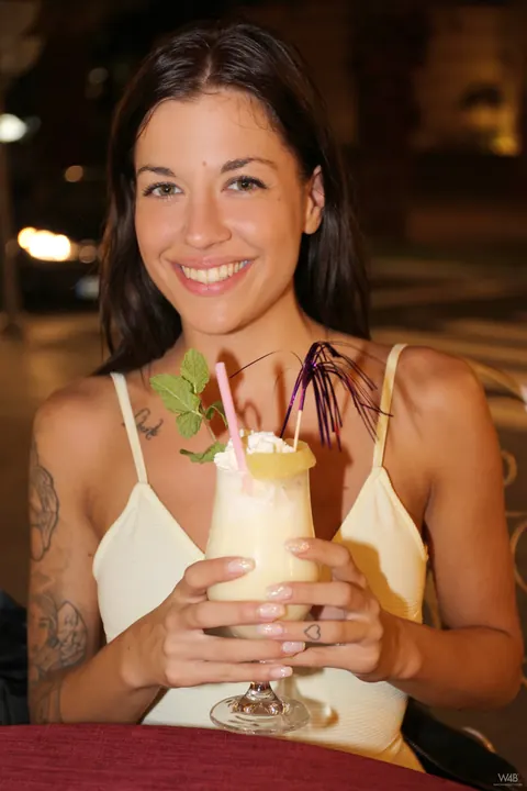 Silvia Dellai: Petite Tattooed Brunette Spreads Her Shaved Pussy Wide – photo 20 of 20