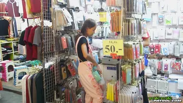 Slim Thai Woman Reveals Her Small Tits Outdoors