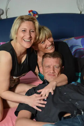 Annette Liselotte – Two Busty European Blondes Suck and Ride Him in a Threesome