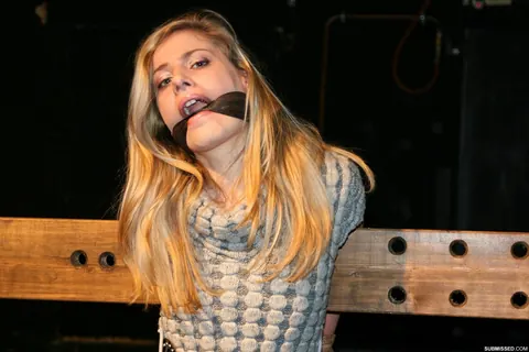 Blonde Bound and Gagged with Ropes While Nude – photo 10 of 16