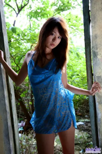 Japanese Brunette Bares All Outdoors at a Graffiti Building
