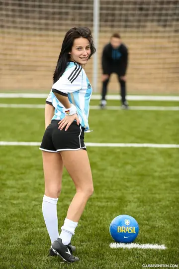 Lexi Dona – Tattooed Brunette in Soccer Shorts and Socks Gets Fucked Outdoors