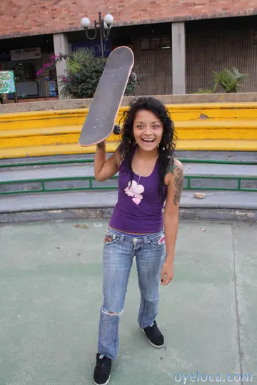 Diana Delgado – Curly Brunette Latina Shows Her Tattoos Outdoors