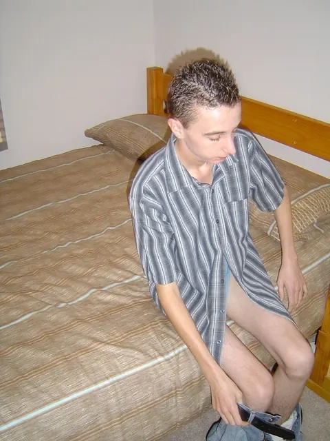 Hairy Man Masturbates and Fingers Himself on the Bed – photo 13 of 20