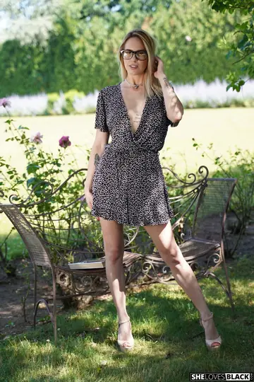 Petite Blonde Sucks BBC and Rides Cowgirl