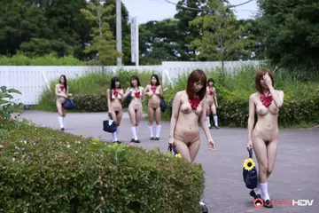 Yuma Miyazaki – Two Slim Japanese Brunettes Pose Nude in White Socks in the Forest