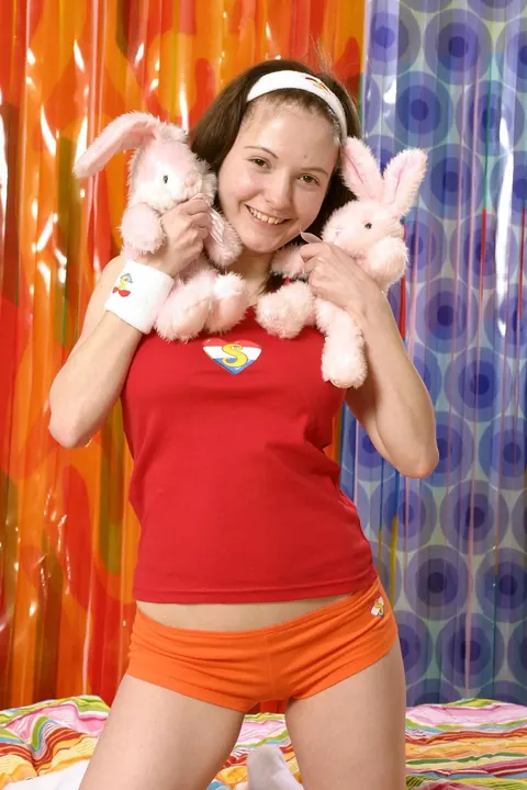Pale Petite Babe with Big Tits Masturbates in Socks – photo 10 of 21