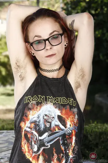 Ivy Addams – Redhead with Natural Tits Shows Her Hairy Bush