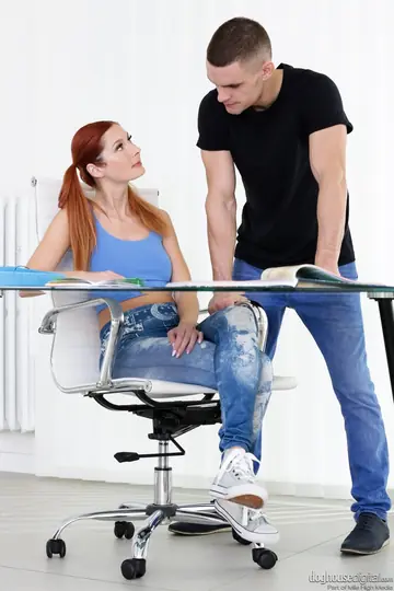 Kate Gold – Redhead with Big Natural Tits Sucks and Rides Her Partner