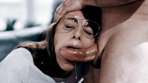 Gia Derza: Slim Busty Brunette in a Skirt and Glasses Takes Anal – photo 11 of 15